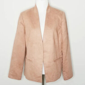 Chico's Mauve Pink Heidi Faux Suede Blazer 1